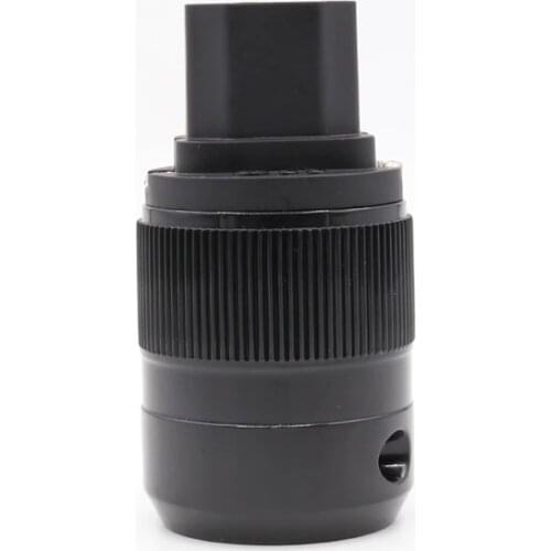 Free shipping 2pieces pure copper Rhodium plated IEC plug Connector for audio power cord