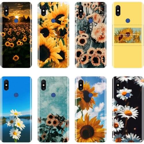 Phone Case For Xiaomi Mi Note Mix 1 2 2S 3 Silicone Soft Yellow Sunflower White Daisy Back Cover For Xiaomi Mi Max 1 2 3 Case