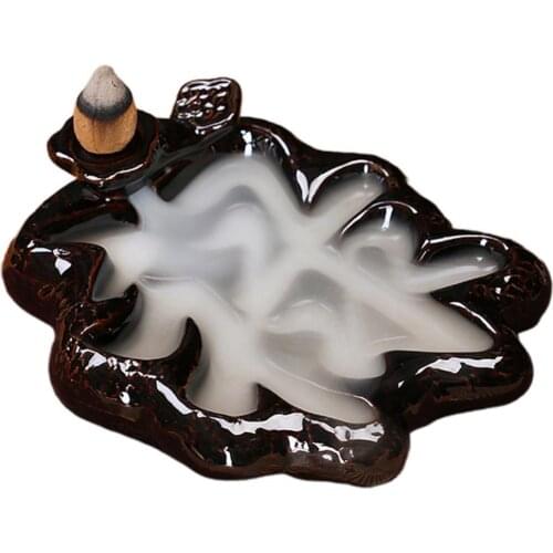 Hot Sale 50% Ceramic Waterfall Backflow Incense Burners Holder Censer Diffuser Home Decor
