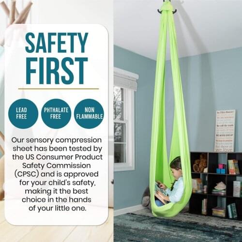 Indoor Swing Indoor Sensory Swing Great And Sensory Processing Disorder Hammock Swing Calming Effect For Kids