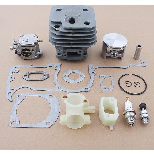 52mm Nikasil Cylinder Piston Carburetor Kit For Husqvarna 268 272 272K 272XP 61 Chainsaw 574331601, 503758172 w Intake Manifold