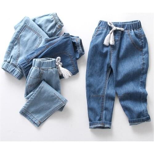 Soft Spring Autumn Jeans Pants Boys Kids Trousers Children Clothing Teenagers Formal Outdoor High Quality