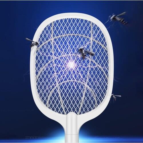 Handheld Home Electric Fly Mosquito Swatter Racket Bug Racket Insects Killer Home Garden Pest Bug Anti Mosquito Fly Trap Lamp