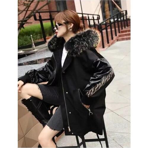 2020real fur coat waterproof jacket winter jacket ladies long paragraph Parker coat fox fur thick warm rabbit fur detachable st