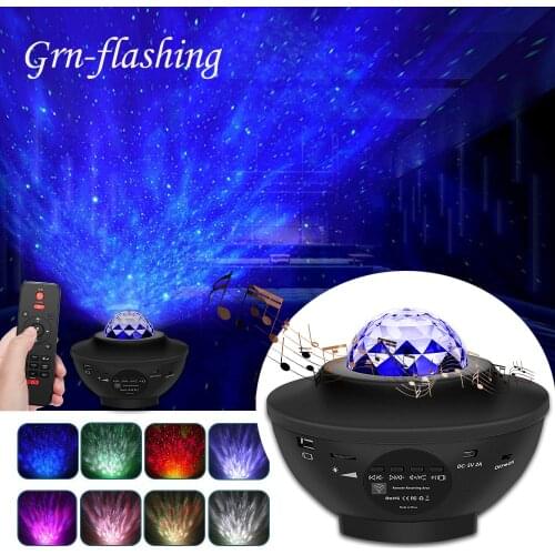 Colorful Starry Sky Projector Light Bluetooth Music Player USB LED Night Light Projection Lamp Birthday Party Gift Bedroom Decor