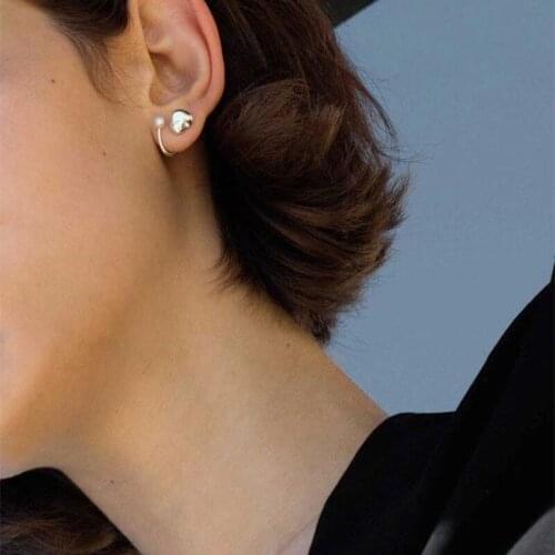 TIMEONLY Fashion Simulation Pearl Small Alloy Stud Earring for Women Ladies Delicate Earrings Wedding Gifts Accessories Simple