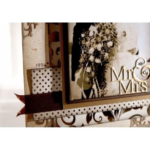 Word Salutation "Mr & Mrs" Metal Cutting Dies Stencils Photo DIY Scrapbooking Album Paper Cards Craft Decor Embossing 2018