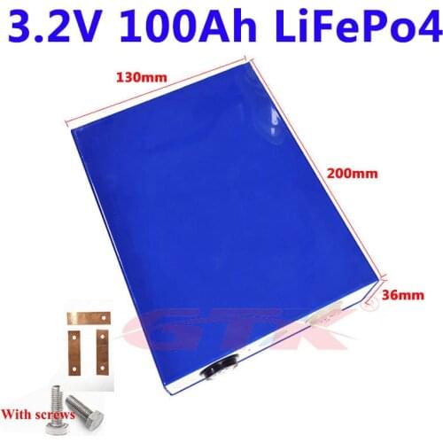 In stock!3.2v lifepo4 battery 3.2v 100Ah lithium battery large capacity 3C discharge for diy 12V solar energy storage RV battery