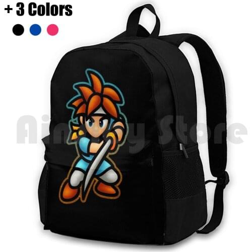 Chrono Outdoor Hiking Backpack Waterproof Camping Travel Chrono Trigger Crono Rpg Video Games Snes Gaming Retrogaming