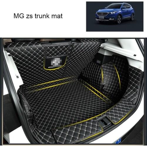 High quality Leather Car Trunk Mat Cargo Liner for MG ZS 2019 2020 boot Carpet Interior Accessories covers
