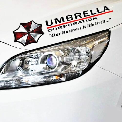 Etie Funny Accessories Umbrella Corporation Eyebrow lights Reflective Car Sticker Decal for Audi A3 Honda Hyundai Kia 2 BMW E90