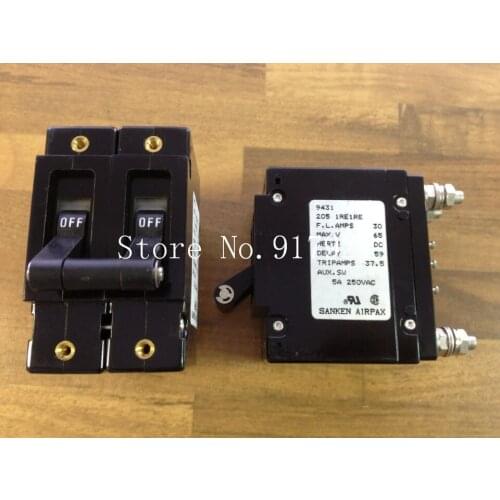 [ZOB] New American AIRPAX Ebers 205 1RE1RE breaker 2P30A auxiliary dual NO NC