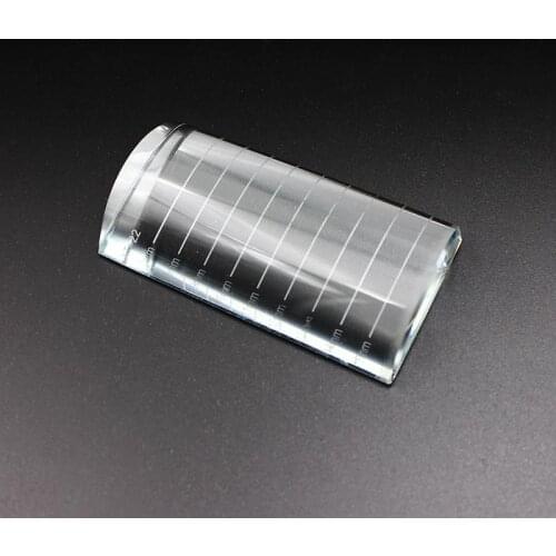 1pc U Shape Crystal False Eyelash Holder Stand Pad with Scale U bend Eyelashes Extension Pallet Makeup Tool