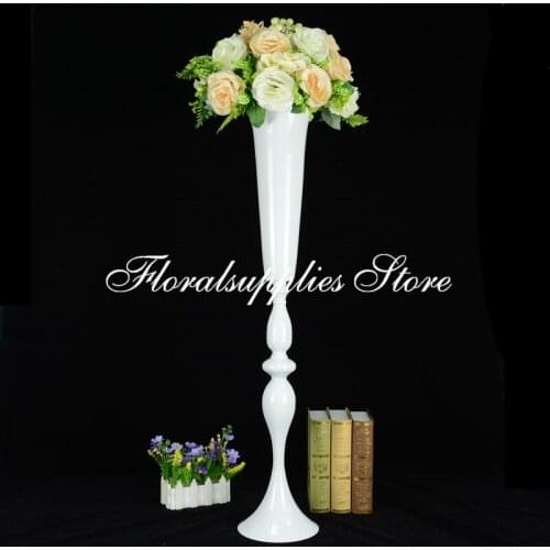 10PCS 35 Inch Tall White Flower Vase Centerpieces for Wedding Centerpiece Vase Table Center Pieces