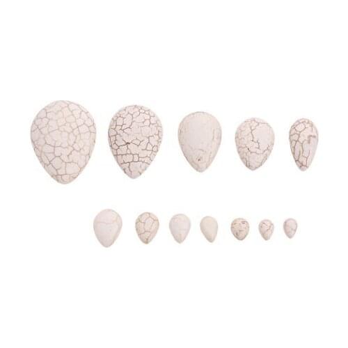 10pcs/lot natural stone Water droplets white turquoise Square for jewelry making fashion good charm Ring accessories no hole