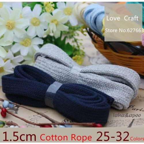 15mm wide cotton color hollow flat rope / hat waist drawstring clothing garment accessories DIY manual