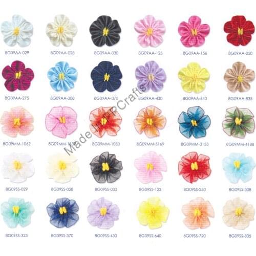 20MM Satin Double /Organza Ribbon Petaled Bow For Packing Cloth Hairbow DIY Crafts 200pcs Free Shipping