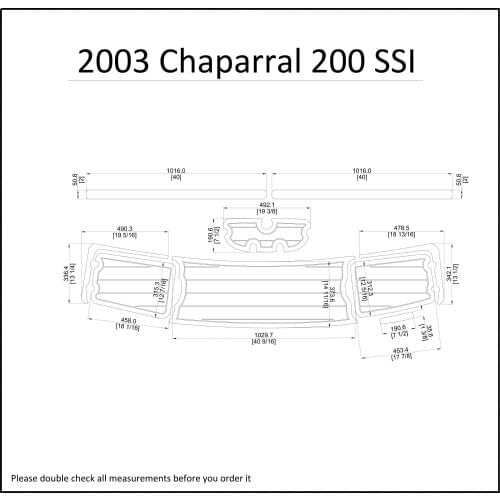2003 Chaparral 200 SSI Swim Platform Pad Boat EVA Teak Decking 1/4" 6mm