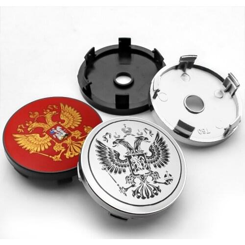 4pcs 56mm/60MM Car Wheel Center Hub Caps Creative Russia Eagle Badge Emblem Stickers Dust-proof Covers For BMW Toyota Accessorie