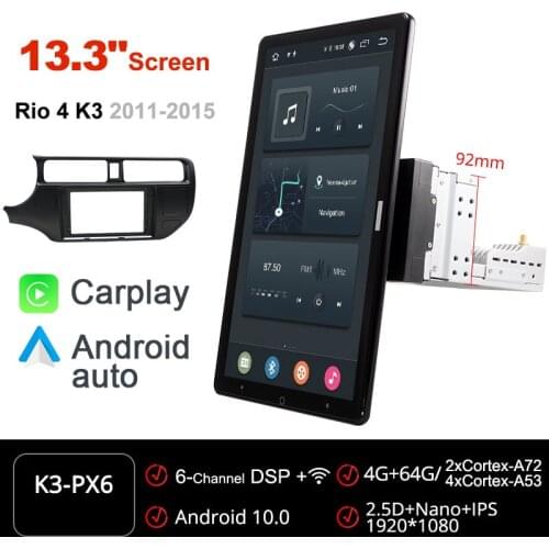 Ownice Tesla PX6 Android Car Player Rotatable 1920*1080 IPS Navigation GPS Multimedia Stereo Audio For KIA K3 RIO 4 2011-2015