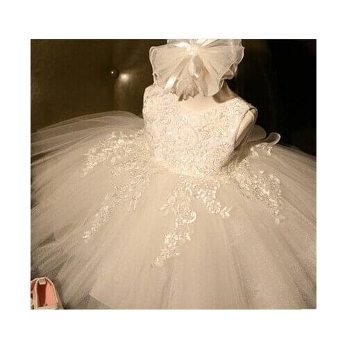 White First Communion Dresses For Girls 2016 Brand Tulle Lace Infant Toddler Pageant Flower Girl Dresses for Weddings and Party