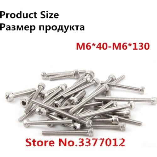 1pcs/lot SZ105-10 304 stainless steel hexagon socket head cap screw M6*40-M6*130 Knurled flower HM hexagon bolt