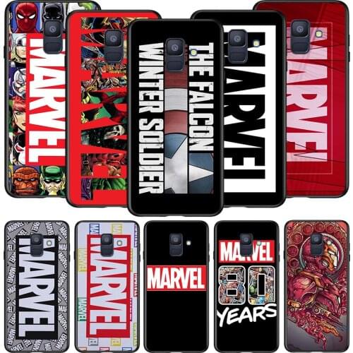 Marvel Hero The Avengers Soft TPU For Samsung Galaxy A8 A9 A7 A750 A6 A5 A3 A6S A8S Star Plus 2016 2017 2018 Black Phone Case