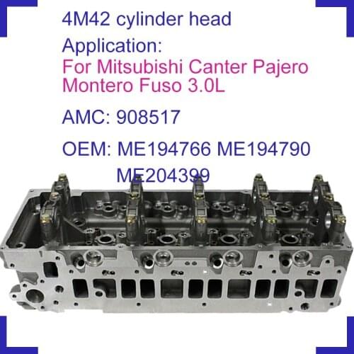 4M42 engine parts naked cylinder head 908 517 ME194766 ME194790 ME204399 for Mitsubishi diesel Canter Pajero Fuso 2977cc 3.0