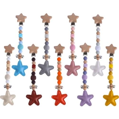 Baby Pacifier Clip Chain Silicone Beads BPA Free DIY Dummy Nipple Holder Soother