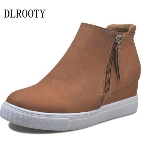 DLROOTY Women's Wedge Ankle Boots