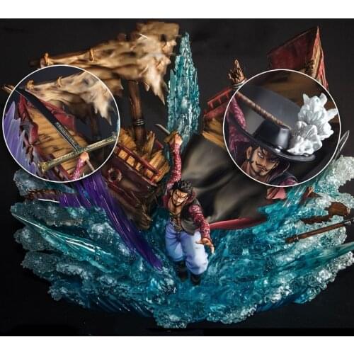 ONE PIECE GK Statue JacksDo-Studio Qiwuhai Dracule Mihawk 50CM Can Be Lit Resin Action Figure Collection Model Toys F65
