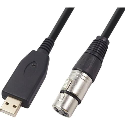Adapter Microphone Cable USB Male to XLR Female Microphones Easily Carrying Meeting Part for Recording Karaoke Singing