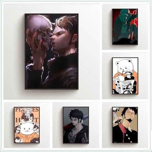 WTQ Canvas Painting Anime Posters One Piece Poster Trafalgar Law Heart Pirates Wall Decor Wall Art Picture Room Decor Home Decor