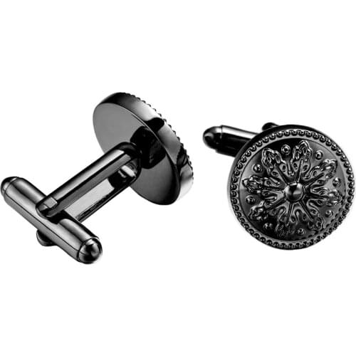 KFLK jewelry shirt cufflinks for mens gift Black Flower Brand cuff links buttons High Quality abotoaduras gemelos guests