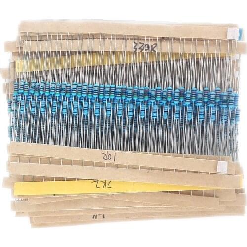 MCIGICM 600 Pcs 1/4W 1% 20PCS 30Values Metal Film Resistor Assortment Kit Set pack electronic diy kit resistor