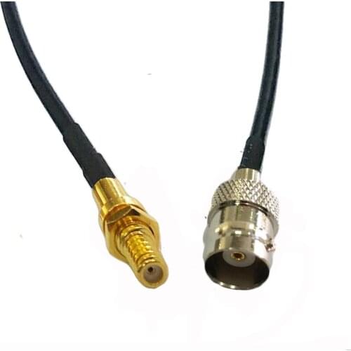 Microdot Compatible M5 Female to BNC Female 10-32 UNF Vibration Acceleration Sensor Test RG174 Cable 1/2/3/5/10M