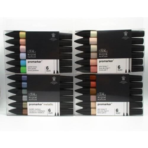 Winsor & Newton Promarker Set Art Markers 6pcs New Style