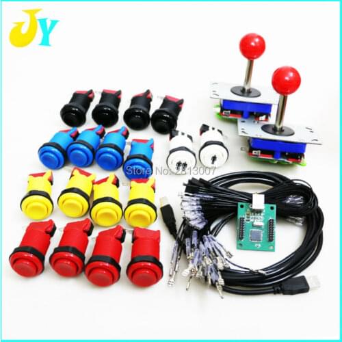 Jamma MAME DIY kit 6 kind of arcade joystick +HAPP style psuh button + PC PS3 USB controller raspberry pi zero delay encoder