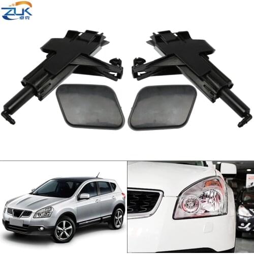 ZUK Headlight Washer Nozzle Headlamp Water Sprayer Jet / Cover Cap Shell Unpainted For Nissan For Qashqai J10 2006-2015