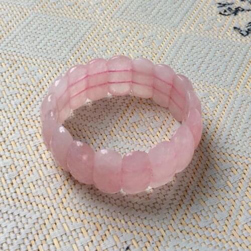 Natural rose quartz stone beads bracelet natural gemstone bracelet DIY jewelry for woman for gift for love wholesale