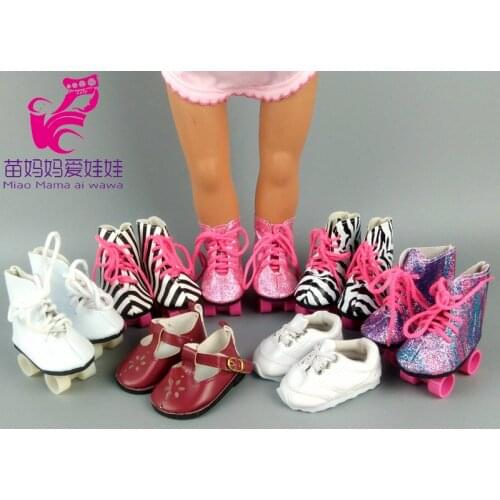 Doll shoes suitable for 43cm born baby doll skating shoes 18 inches doll toy boots doll accessories