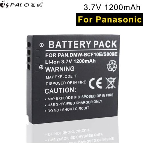 PALO BCF 10E 1 pcs li-ion camera battery DMC-TS1/2GK FX580/48/40/550/68/60/700/75/65GK FS25/15/7/6/4/42GK FH3/1/22/GK FP8/TF2/F2