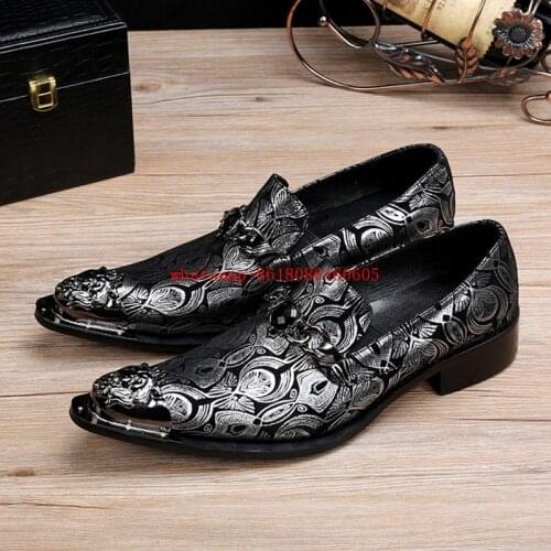Sexy european style plus size men leather dress shoes slip on velet loafers slippers formal shoes men pointy steel toe shoes
