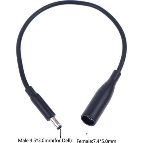 DC Power Charge Converter Adapter Cable Cord 7.4*5.0mm Female to 4.5*3.0 mm Male