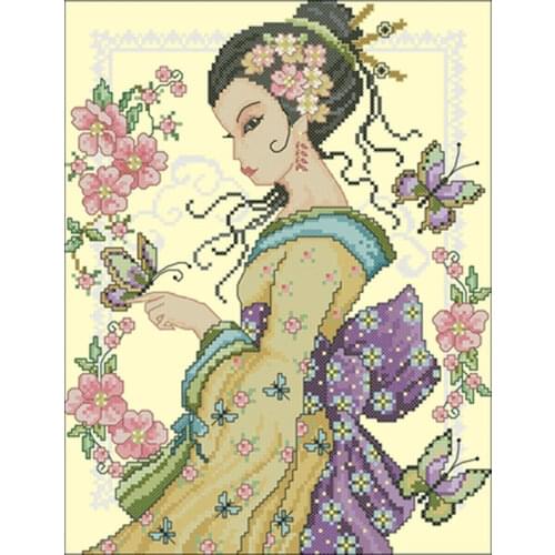 Eastern Princess patterns Counted Cross Stitch 11CT 14CT DIY Chinese Cross Stitch Kits Embroidery Needlework Sets home decor