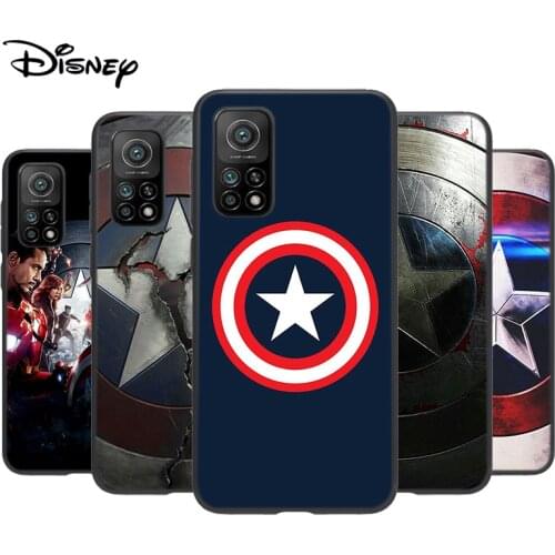 Silicone Cover Captain America Logo For Xiaomi Mi Note 11i 11 10i 10T 10 9 9T SE 8 Lite Pro Ultra Phone Case Shell