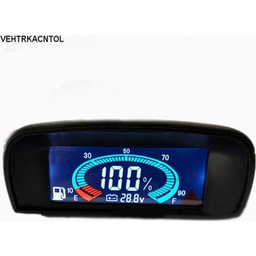 VEHTRKACNTOL 2 In 1 12v 24v Car Truck Oil Fuel Gauge Meter + Voltage Gauge Voltmeter Sunshield