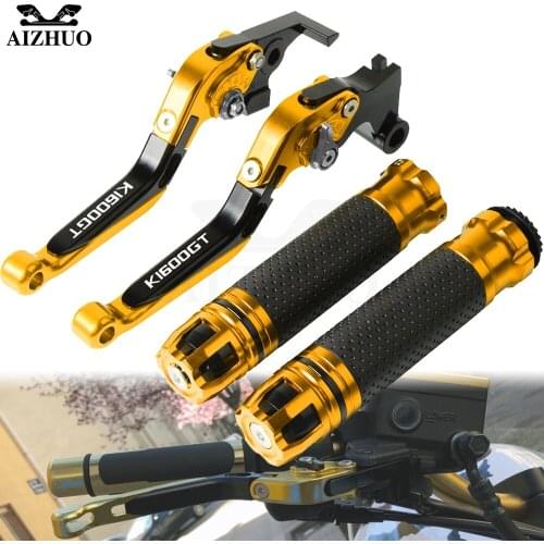 Motorcycle Brake Clutch Lever Extendable+Hand Grips Handlebar For BMW K1600 GT GTL K1600GT K1600GTL 2011 2012 2013