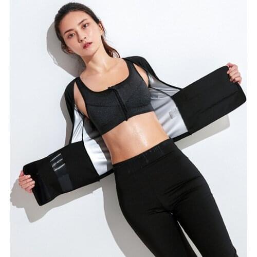 Women Shapewear Slimming Belt Waist Trainer Corset Gym Running Short Sleeve Jacket Weight Loss Shirt Fast Sweating Slimming