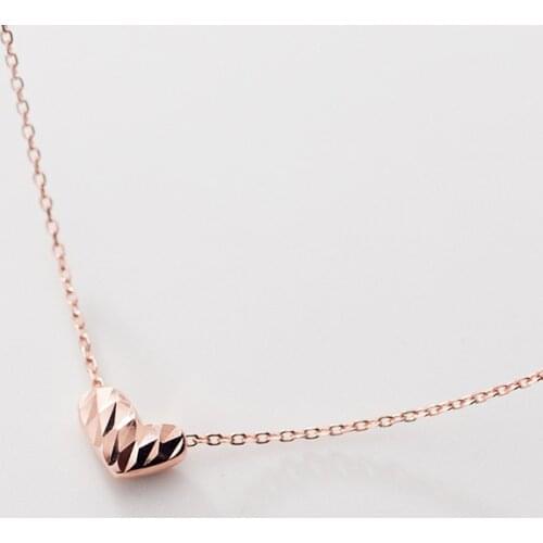 MloveAcc 100% 925 Sterling Silver Dazzling Irregular Heart Pendant Choker Necklace for Women Fine Silver Jewelry